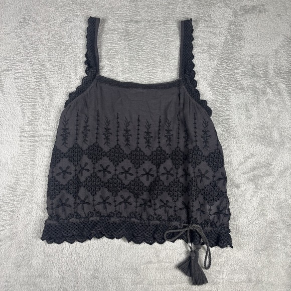 American Eagle By Payless Tops - American Eagle Outfitters Dark Gray Front Tie Lace Tank Top Women's Size XS